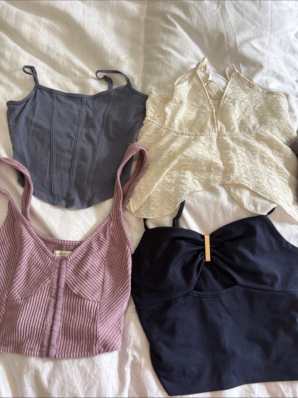 Girls Crop Top shirts (straps and haltar various styles)  XS/S. ***6 pieces***